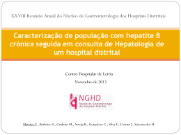 Caracterização da população com hepatite B crónica