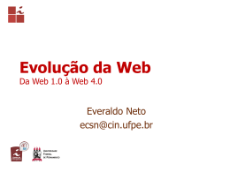 Evolução da Web Da Web 1.0 à Web 4.0