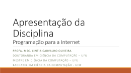Missões da Equipe - Profa. Cintia Oliveira