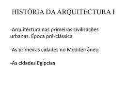 HIST&Oacute;RIA DA ARQUITECTURA I