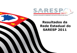 Saresp 2011 - De olho nos conselhos de educação
