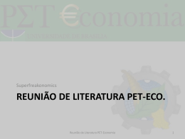 Reunião de literatura pet-eco. - PET