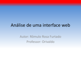 Análise de uma interface web