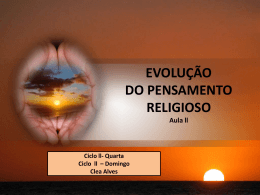 EVOLUCAO DO PENSAMENTO RELIGIOSO