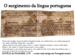 O surgimento da língua portuguesa