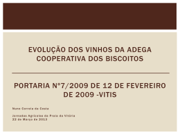 evolução dos vinhos da adega cooperativa dos biscoitos