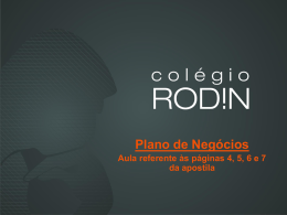 Plano de Neg&oacute;cios Aula referente &agrave;s p&aacute;ginas 4, 5, 6 e 7 da apostila