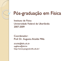Pós-graduação em Física - Instituto de Física / UFRJ