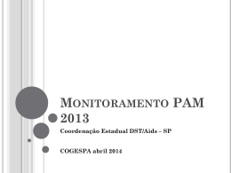 Monitoramento PAM 2013