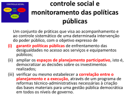 Controle Social e Monitoramento