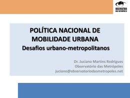 Desafios urbano-metropolitanos da implantação da Lei