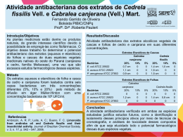 Atividade antibacteriana dos extratos de Cedrela fissilis