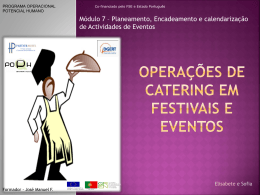Operações de Catering em Festivais e Eventos