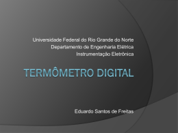 Termômetro digital - DEE - Departamento de Engenharia Elétrica