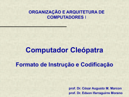 Formato de Instrucao e Codificacao (codigo objeto).