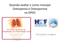 Osteopenia e Osteoporose na DPOC