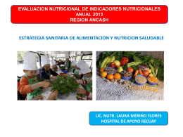 evaluación de indicadores nutricionales anual 2013 region ancash