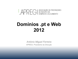 Domínios .pt em 2012