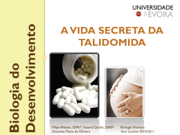 Talidomida - Biologia do Desenvolvimento