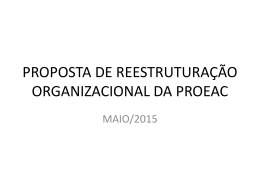 proposta de reestruturação organizacional da proeac