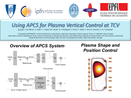 Using APCS for Plasma Vertical Control at TCV