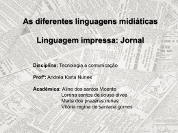 A. jornal impresso