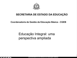 Educação Integral - Diretoria de Ensino