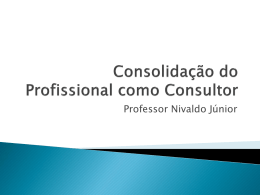 Consolidação do Profissional como Consultor
