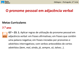Adjac&ecirc;ncia verbal - Agrupamento Gil Vicente