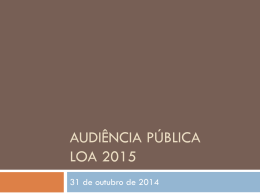 Audiência Pública LOA 2015 - Câmara Municipal de Caçapava