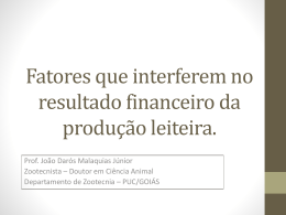 Fatores que afetam o resultado financeiro da produ&ccedil;&atilde;o leiteira