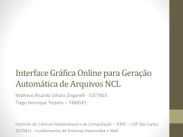 Interface Gráfica Online para Geração Automática de Arquivos NCL