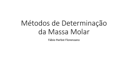 Métodos de Determinação da Massa Molar