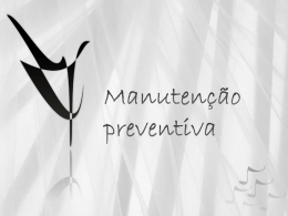 Manutenção preventiva.