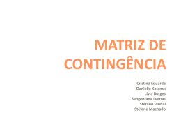 MATRIZ DE CONTINGÊNCIA