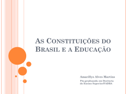 As Constituições do Brasil e a Educação 1