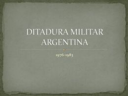 DITADURA MILITAR ARGENTINA