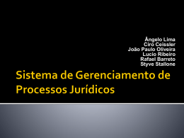 Sistema de Gerenciamento de Processos Jurídicos Ângelo Lima