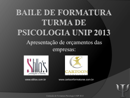 comissão de formatura psicologia unip 2013