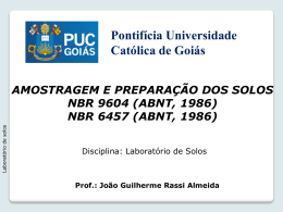 LAB - Coleta e Preparacao do solo