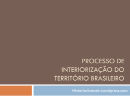 Processo de Interiorização do Brasil