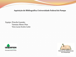 Aquisição de Bibliográfica Universidade Federal do Pampa