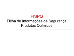 FISPQ Ficha de Informações de Segurança