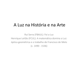 &oacute;ptica geom&eacute;trica e o trabalho de Francisco de Melo (c