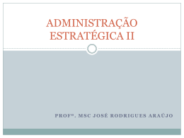 Profº. Msc José Rodrigues Araújo