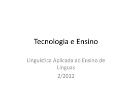 Tecnologia e Ensino - Sabine Mendes Moura