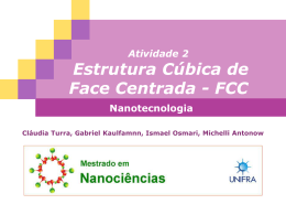 Atividade Estrutura Cúbica de Face Centrada - FCC