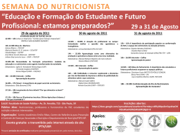 SEMANA DO NUTRICIONISTA - Centro Acadêmico Emílio Ribas