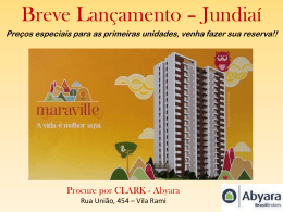 Breve Lançamento * Jundiaí Maraville