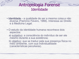 Antropologia Forense Identidade